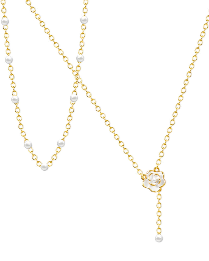 LUXURY PEARL NECKLACE BEADED COLLARBONE CHAIN