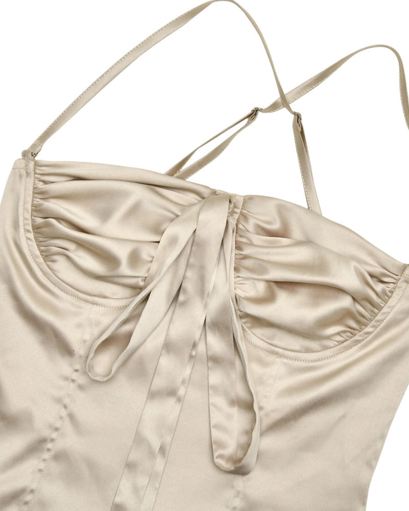 SEXY BACKLESS STRAPLESS CROP TOP BUSTIER CAMI