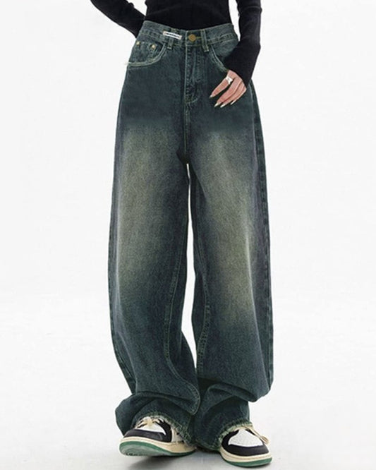 FASHIONABLE RETRO LOOSE HIGH-WAISTED WIDE-LEG PANTS