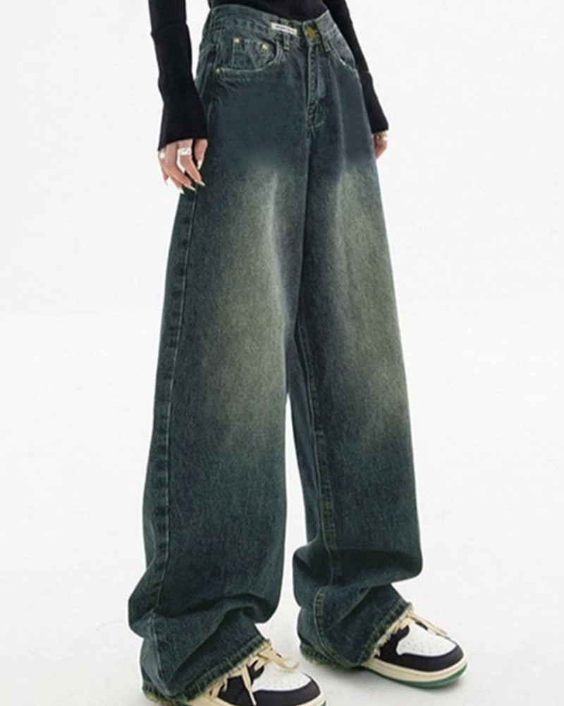 FASHIONABLE RETRO LOOSE HIGH-WAISTED WIDE-LEG PANTS