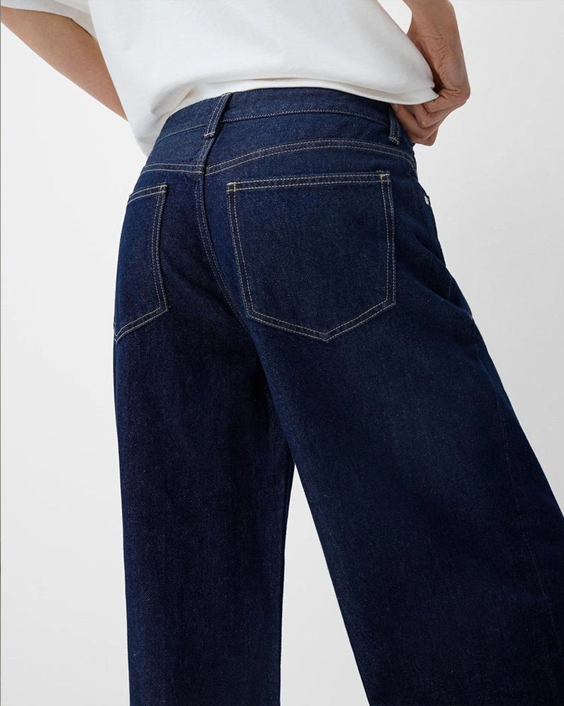 RETRO LOOSE WIDE-LEG VERSATILE STRAIGHT-LEG JEANS