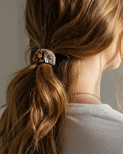 LEOPARD PRINT ACETATE CLIP HIGH-END BACK OF HEAD CLIP