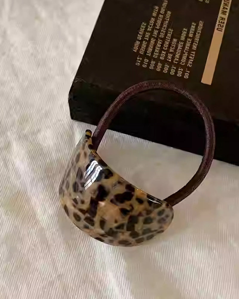 LEOPARD PRINT ACETATE CLIP HIGH-END BACK OF HEAD CLIP