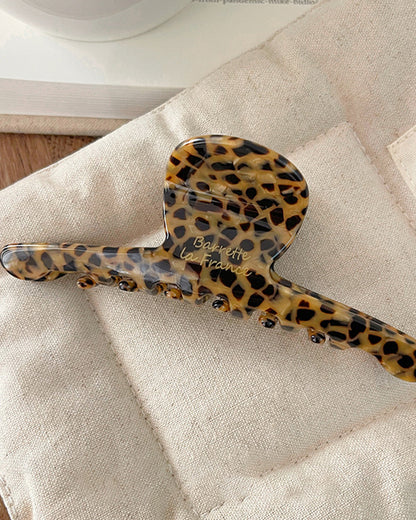 LEOPARD PRINT ACETATE CLIP HIGH-END BACK OF HEAD CLIP