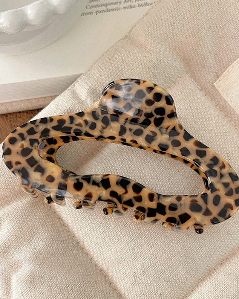 LEOPARD PRINT ACETATE CLIP HIGH-END BACK OF HEAD CLIP