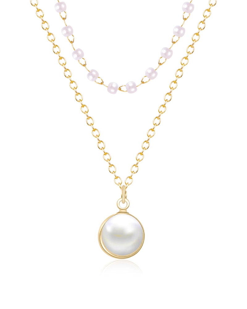 LUXURY PEARL NECKLACE BEADED COLLARBONE CHAIN