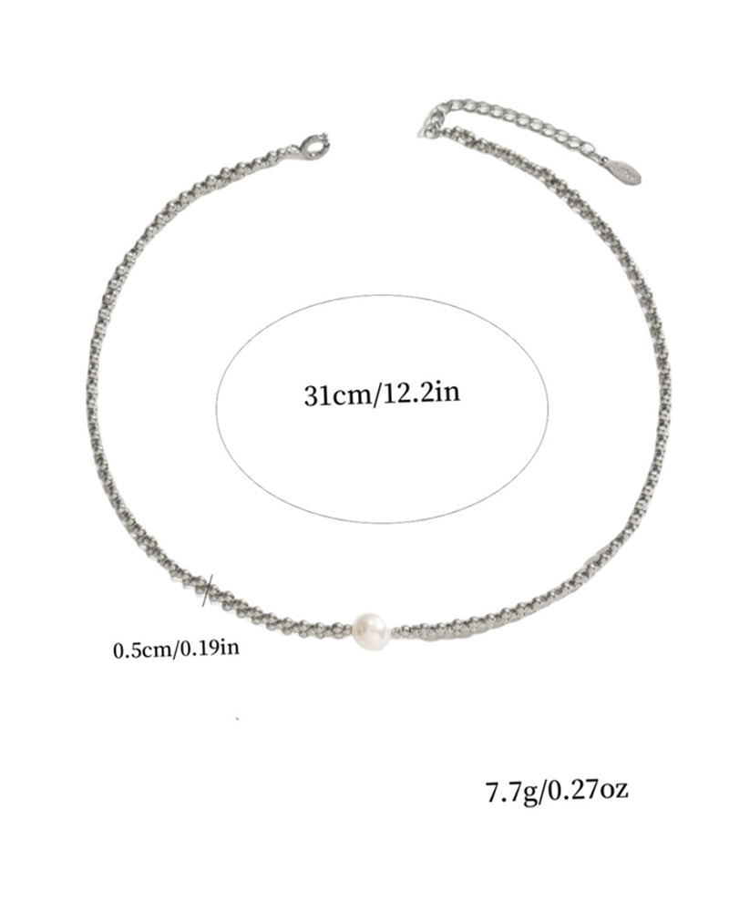 WORKWEAR COPPER BEAD SIMPLE FASHION CLAVICLE CHAIN