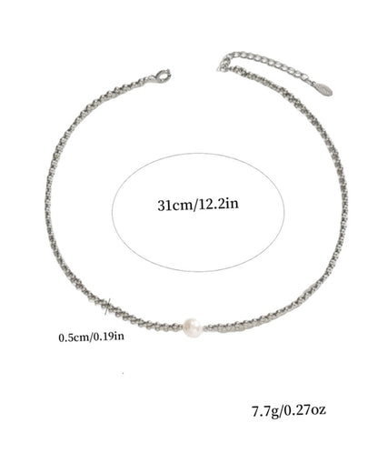 WORKWEAR COPPER BEAD SIMPLE FASHION CLAVICLE CHAIN