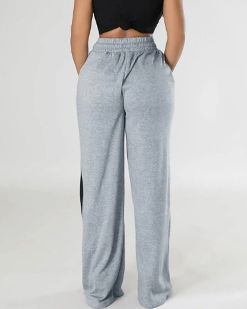 MATCHING DIAGONAL STRIPED SWEATPANTS