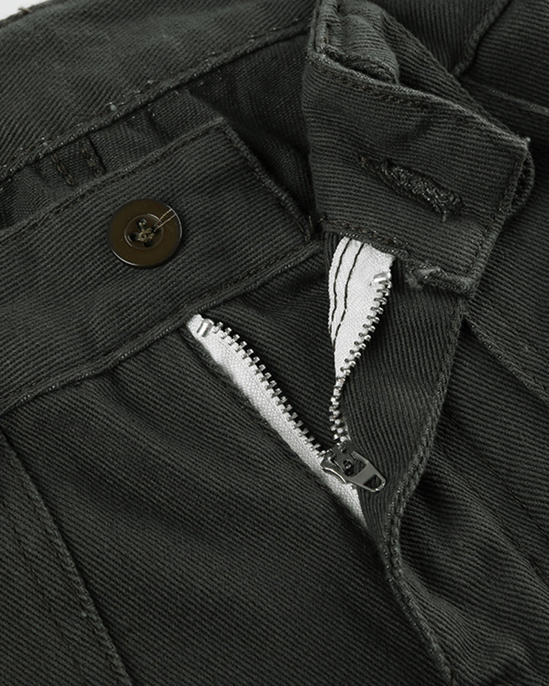 BASIC FASHION LOOSE CASUAL WOVEN TROUSERS