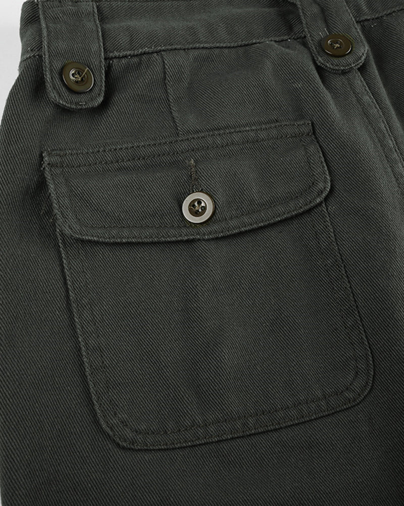 BASIC FASHION LOOSE CASUAL WOVEN TROUSERS