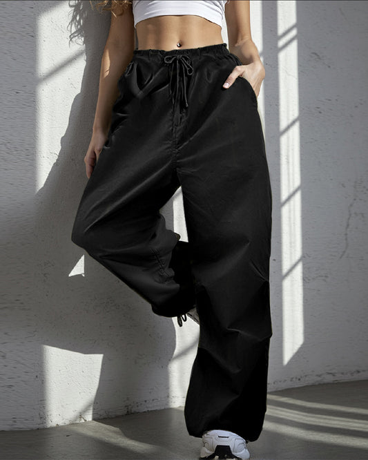TRENDY LOW WAIST CASUAL WIDE-LEG CARGO PANTS