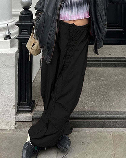 TRENDY LOW WAIST CASUAL WIDE-LEG CARGO PANTS