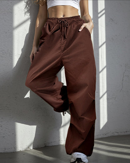 TRENDY LOW WAIST CASUAL WIDE-LEG CARGO PANTS