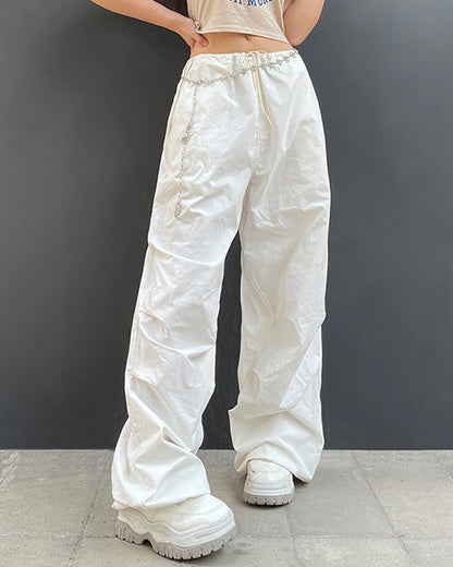TRENDY LOW WAIST CASUAL WIDE-LEG CARGO PANTS