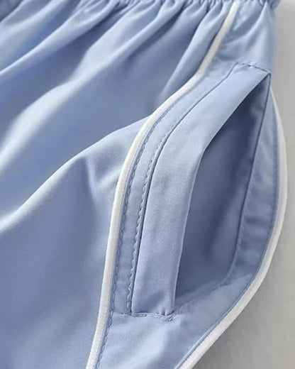 TRENDY DRAWSTRING SIDE CASUAL ELASTIC WAIST PANTS