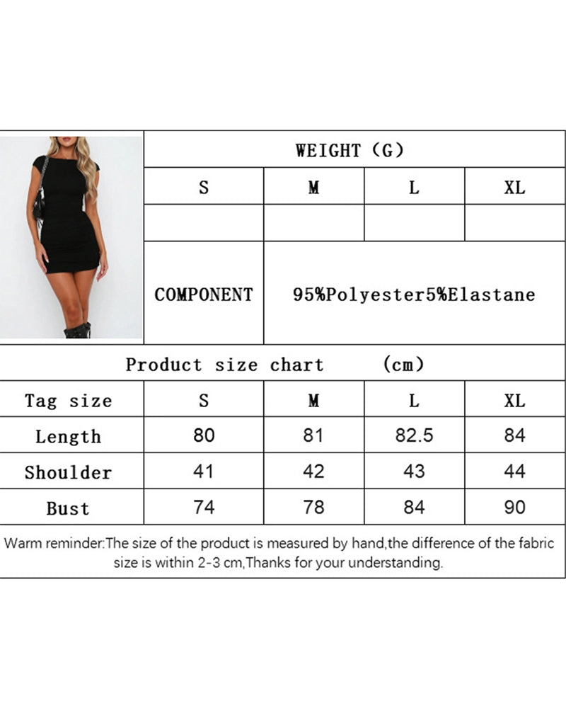 ROUND NECK BIG BACKLESS HIGH FANNY PACK DRESS