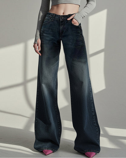 CASUAL SLIMMING LOW-RISE BAGGY JEANS
