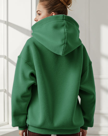 LOOSE FASHION SIMPLE SOLID COLOR LOOSE SPORTS HOODIE