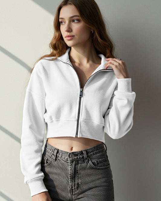FLEECE ZIPPER CARDIGAN HOODIE CASUAL JACKET