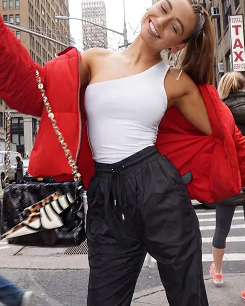 SLIM-FIT JUMPSUIT WITH ANTICLINAL COLLAR