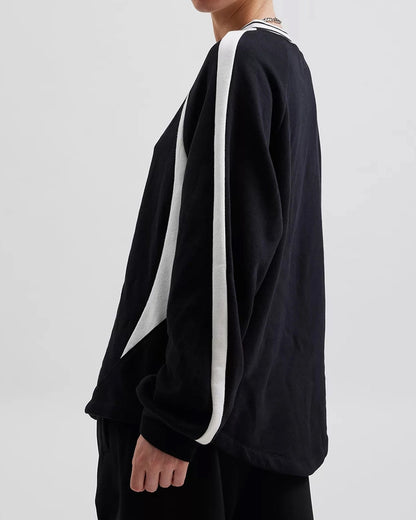 DESIGN COLOR CONTRAST PULLOVER HOODIE
