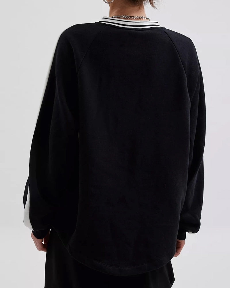 DESIGN COLOR CONTRAST PULLOVER HOODIE