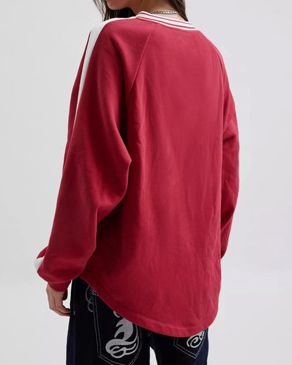 DESIGN COLOR CONTRAST PULLOVER HOODIE