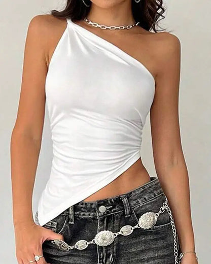 AMERICAN SWEET & SPICY TANK WITH ASYMMETRICAL HEM