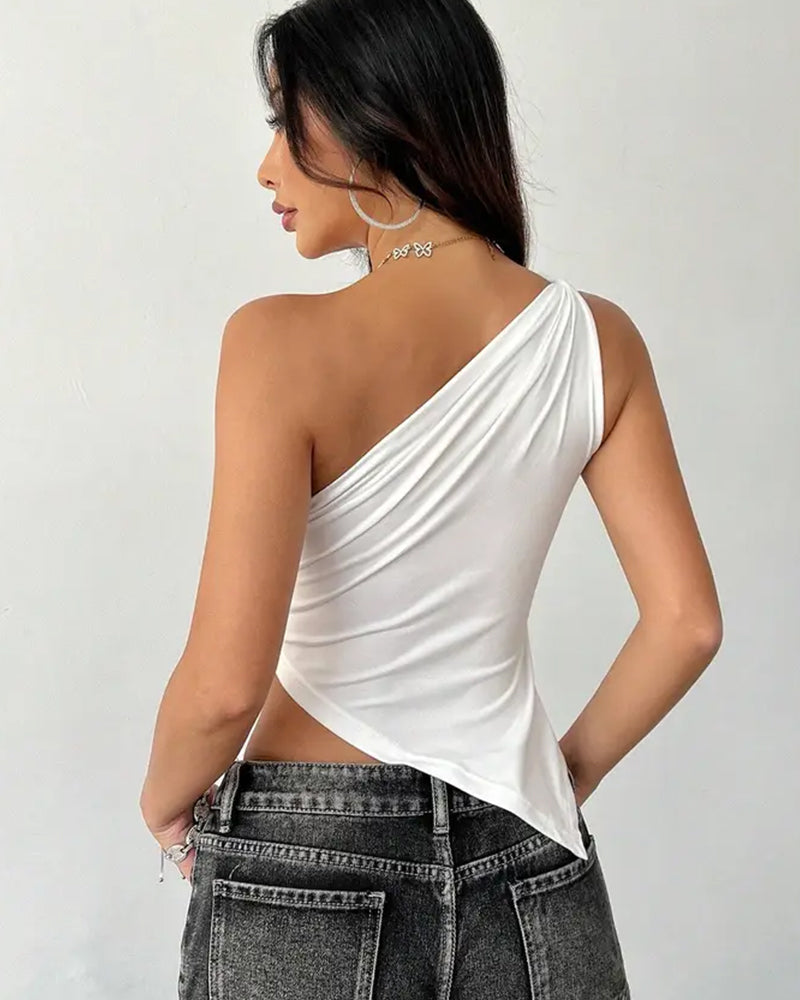 AMERICAN SWEET & SPICY TANK WITH ASYMMETRICAL HEM