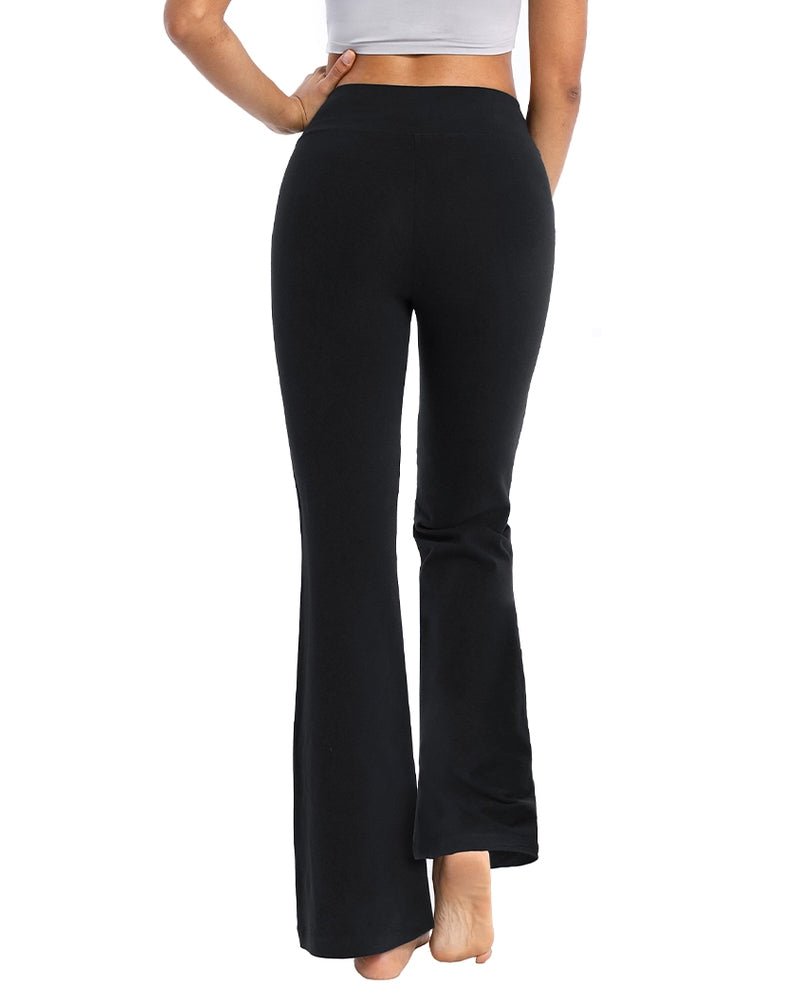 HIGH WAIST BOOTCUT YOGA PANTS_33″