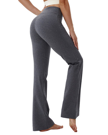 HIGH WAIST BOOTCUT YOGA PANTS_33″