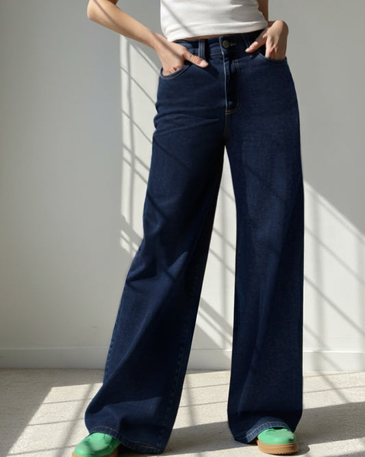 RETRO LOOSE WIDE-LEG VERSATILE STRAIGHT-LEG JEANS