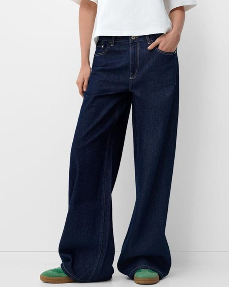 RETRO LOOSE WIDE-LEG VERSATILE STRAIGHT-LEG JEANS