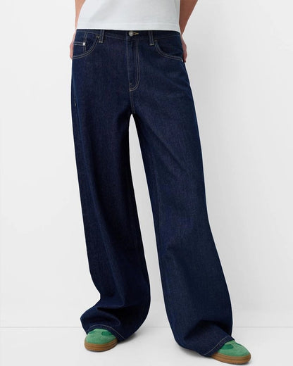 RETRO LOOSE WIDE-LEG VERSATILE STRAIGHT-LEG JEANS
